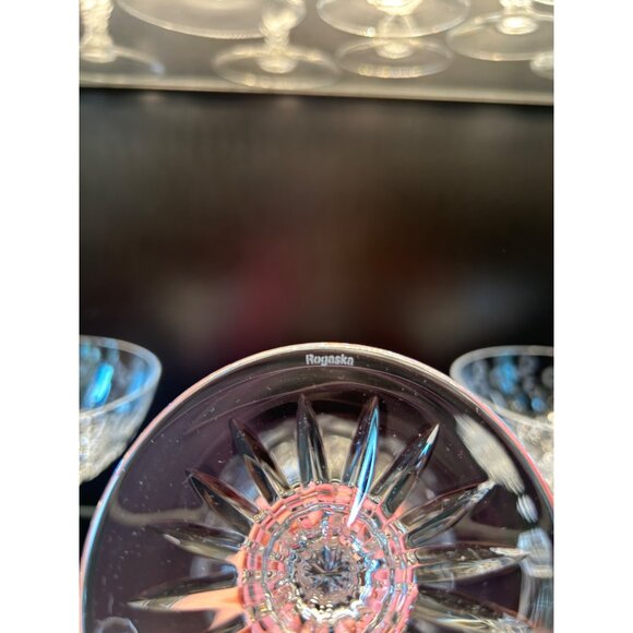 Rogaska "Gallia" Crystal Champagne Sherbet Glasses 7 1/8 Inches Tall Set of 6 - Picture 4 of 10